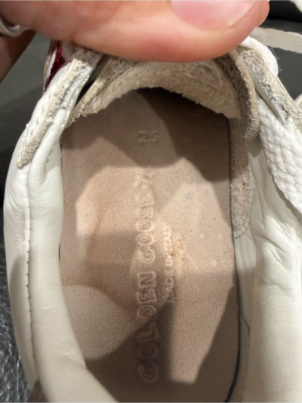 Golden Goose Kids White Sneakers with Pink Star Accent - Picture 5 of 8